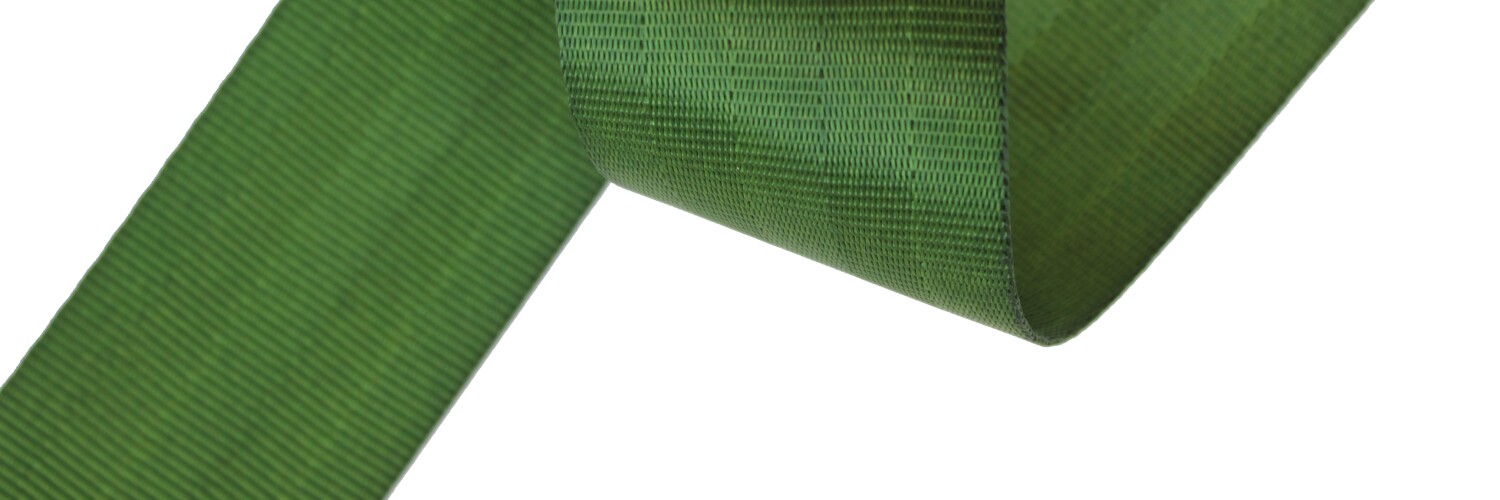 Темно-зеленая лента для ремней безопасности